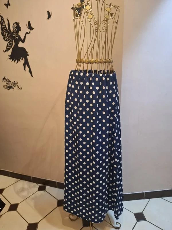 Jupe longue à pois - Made in France